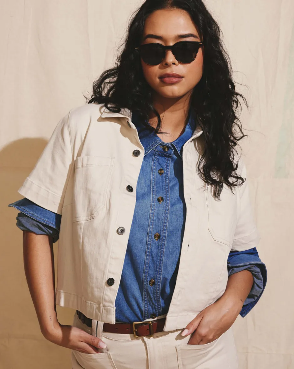 Universal Standard Flynn Short Sleeve Denim Shacket