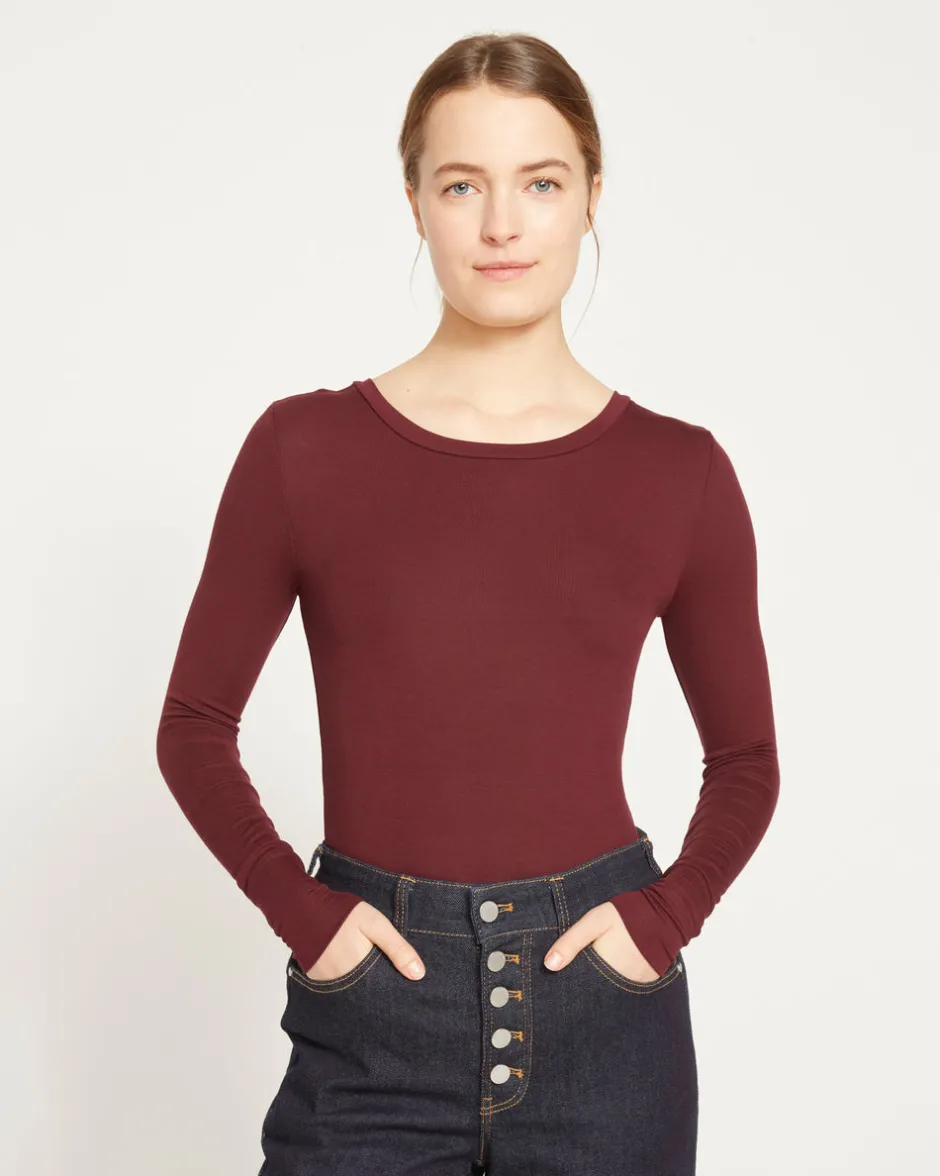 Universal Standard Foundation Long Sleeve Crew Neck Tee