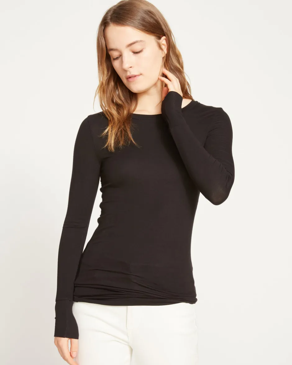 Universal Standard Foundation Long Sleeve Crew Neck Tee