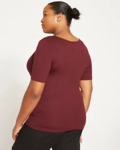 Universal Standard Foundation Short Sleeve Square Neck Tee