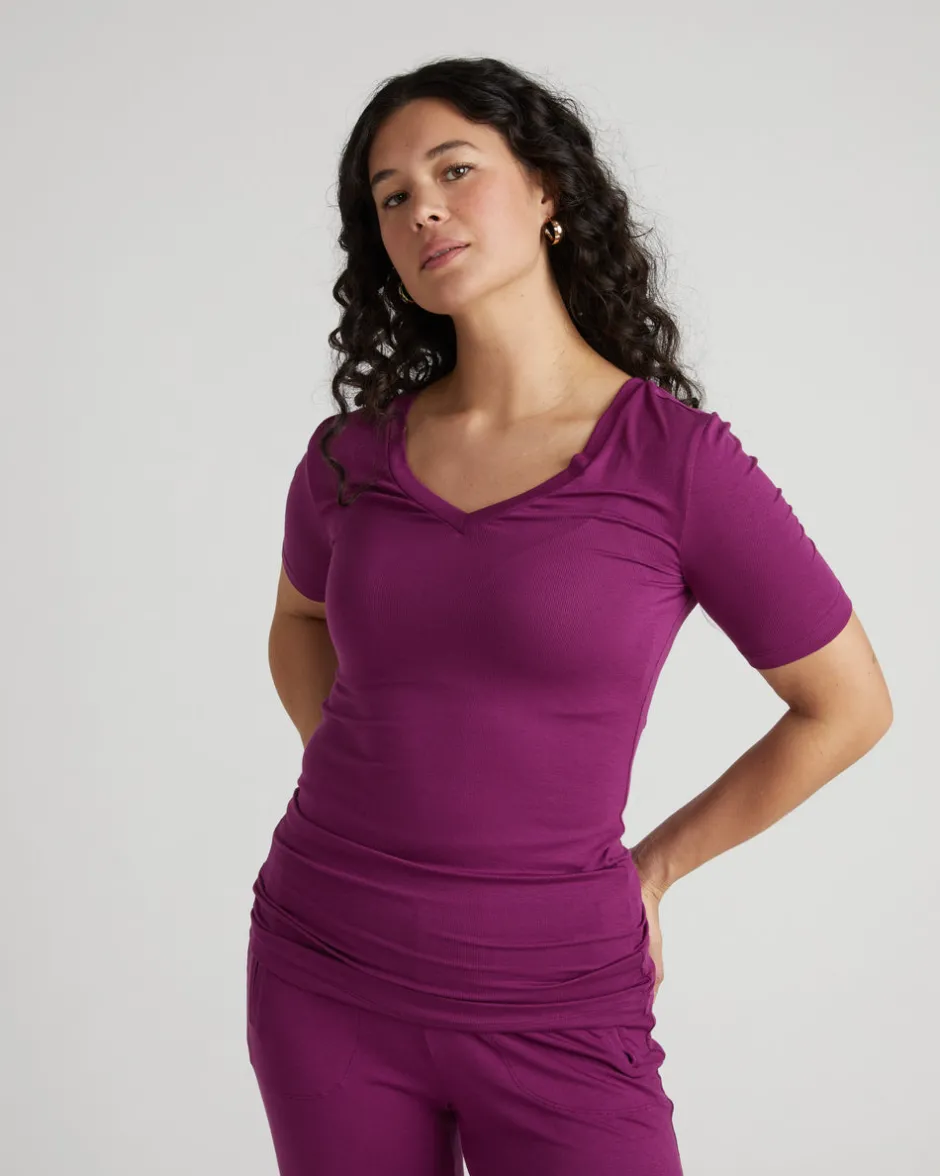 Universal Standard Foundation Short Sleeve V-Neck Tee