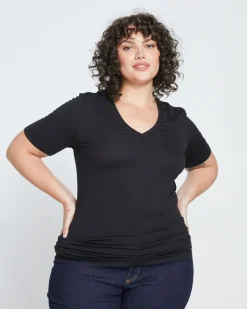 Universal Standard Foundation Short Sleeve V-Neck Tee