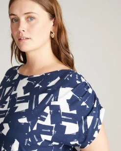 Universal Standard Helena Divine Jersey Gathered Tee