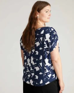 Universal Standard Helena Divine Jersey Gathered Tee