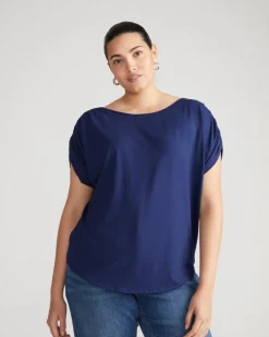 Universal Standard Helena Divine Jersey Gathered Tee