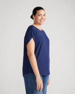 Universal Standard Helena Divine Jersey Gathered Tee