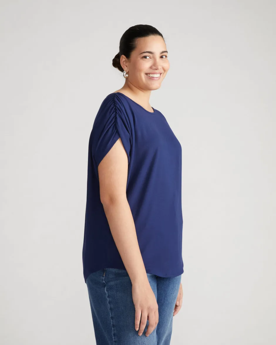 Universal Standard Helena Divine Jersey Gathered Tee