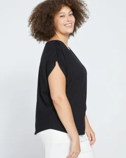 Universal Standard Helena Divine Jersey Gathered Tee