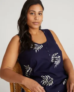 Universal Standard Henley Linen Tank