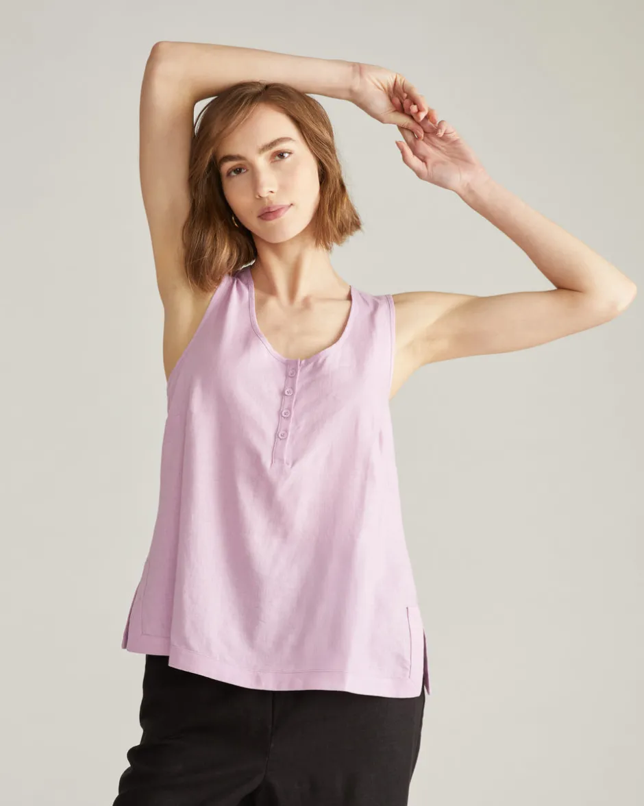 Universal Standard Henley Linen Tank