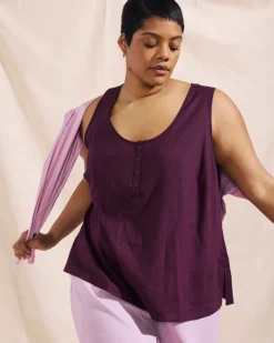 Universal Standard Henley Linen Tank