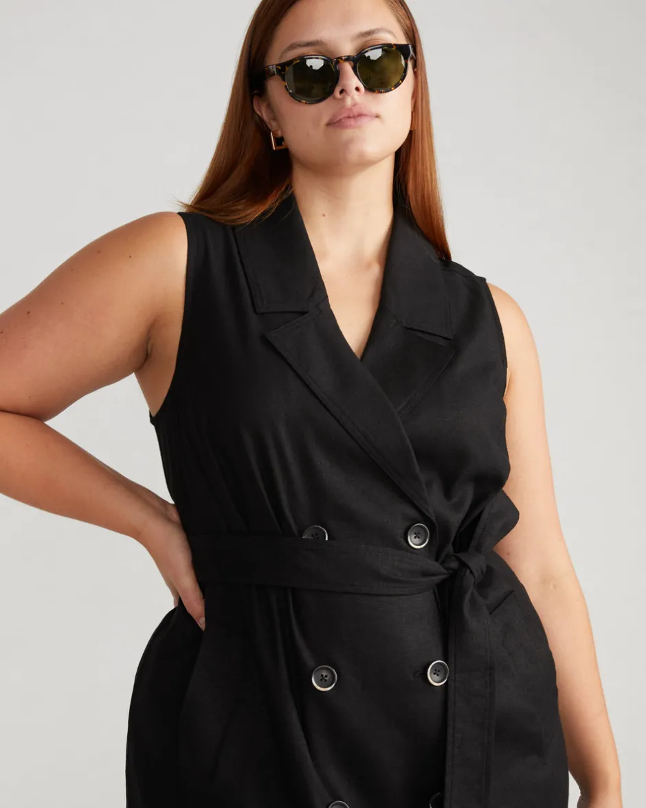 Universal Standard Hudson Linen Trench Dress
