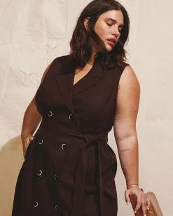 Universal Standard Hudson Linen Trench Dress