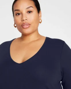 Universal Standard Iconic Long Sleeve V-Neck Geneva Dress