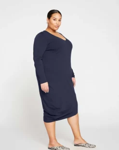 Universal Standard Iconic Long Sleeve V-Neck Geneva Dress