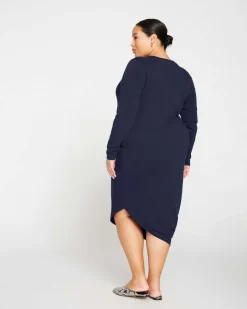 Universal Standard Iconic Long Sleeve V-Neck Geneva Dress