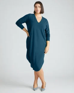 Universal Standard Iconic Long Sleeve V-Neck Geneva Dress