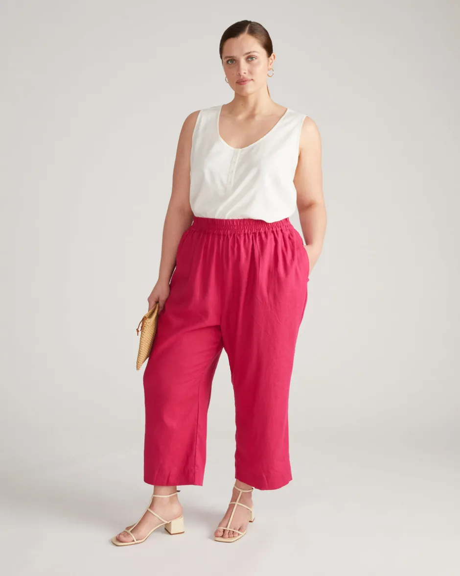 Universal Standard Iris Linen Easy Pull-On Pants