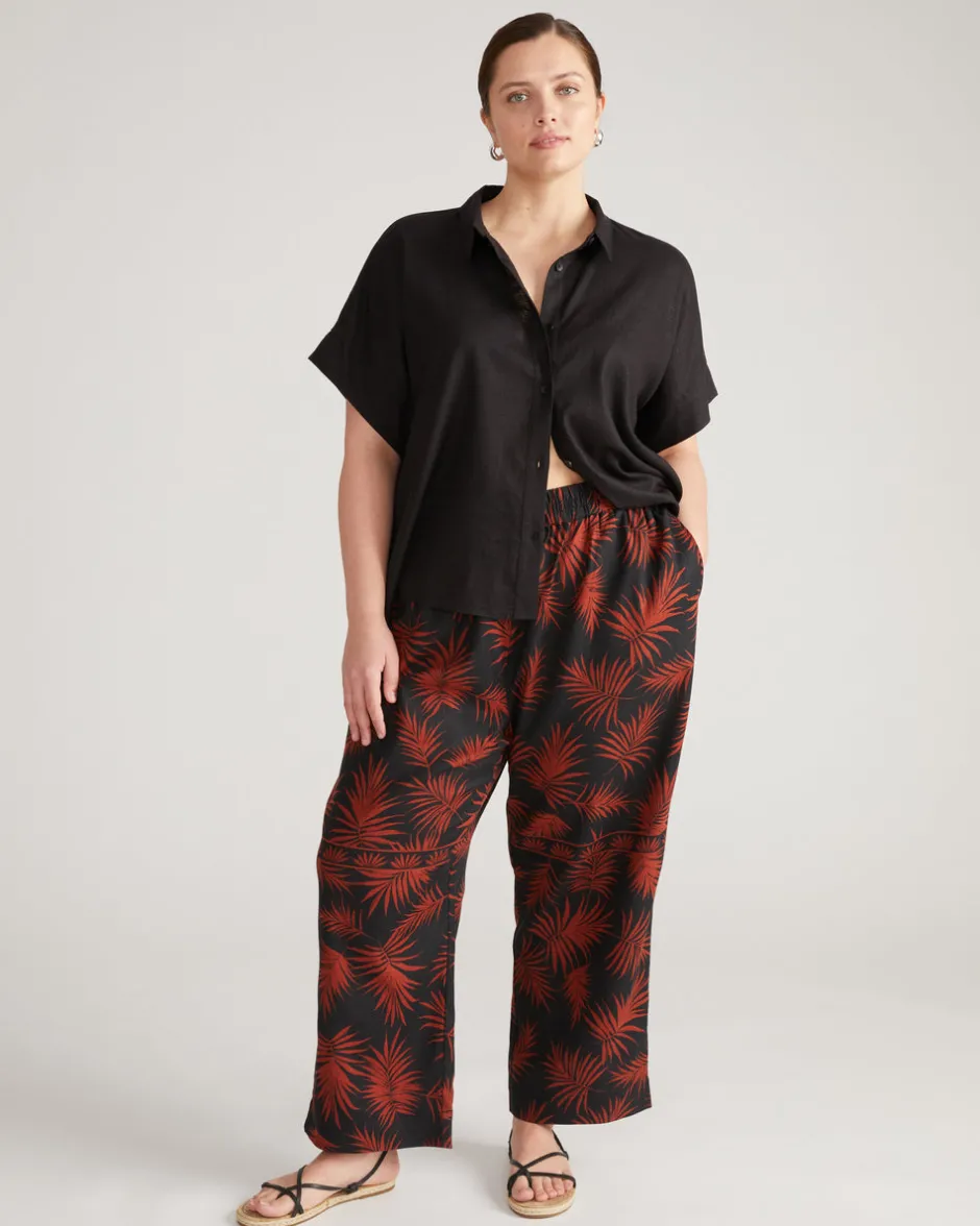 Universal Standard Iris Linen Easy Pull-On Pants