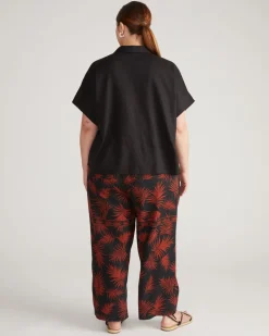 Universal Standard Iris Linen Easy Pull-On Pants