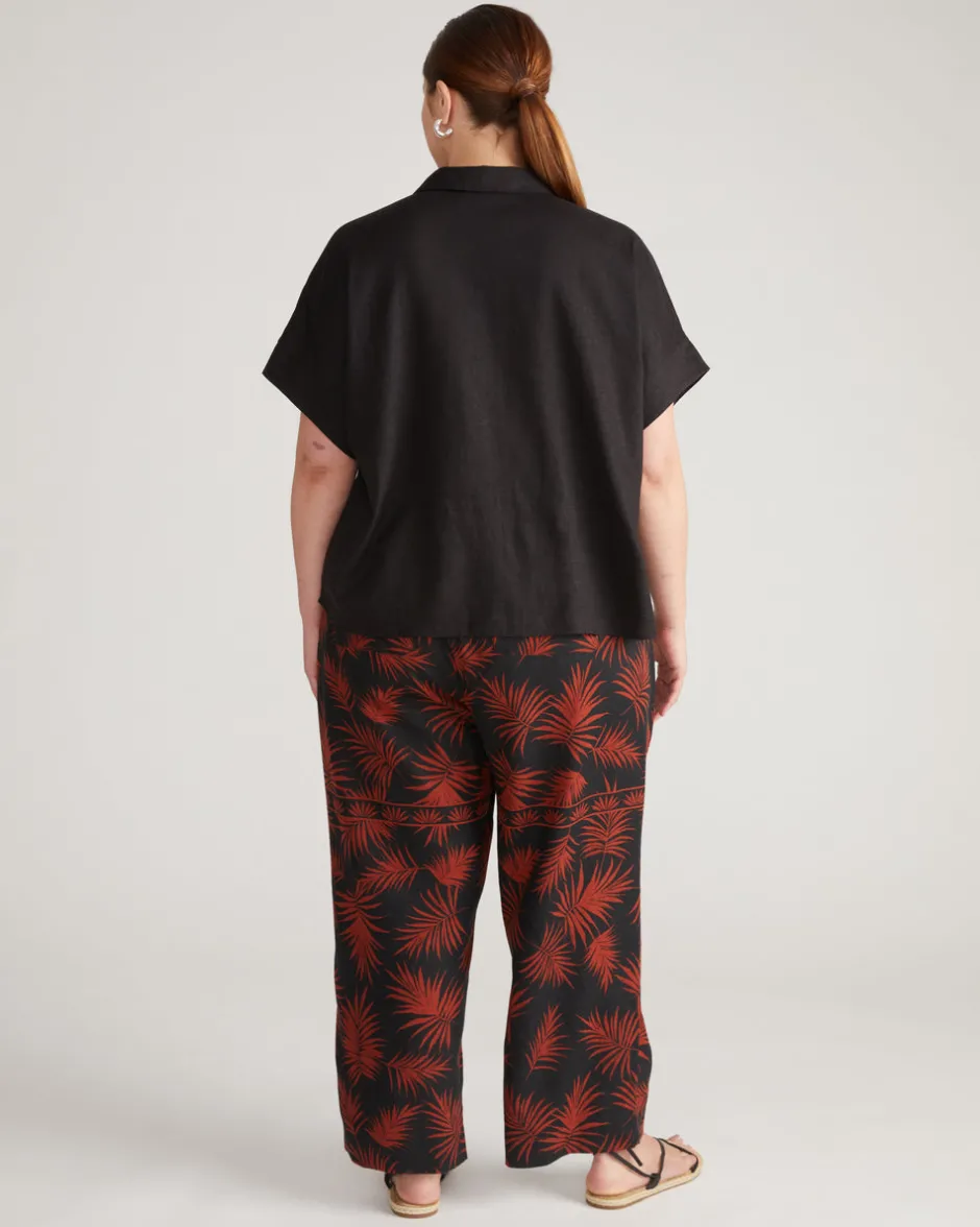 Universal Standard Iris Linen Easy Pull-On Pants