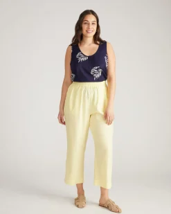 Universal Standard Iris Linen Easy Pull-On Pants