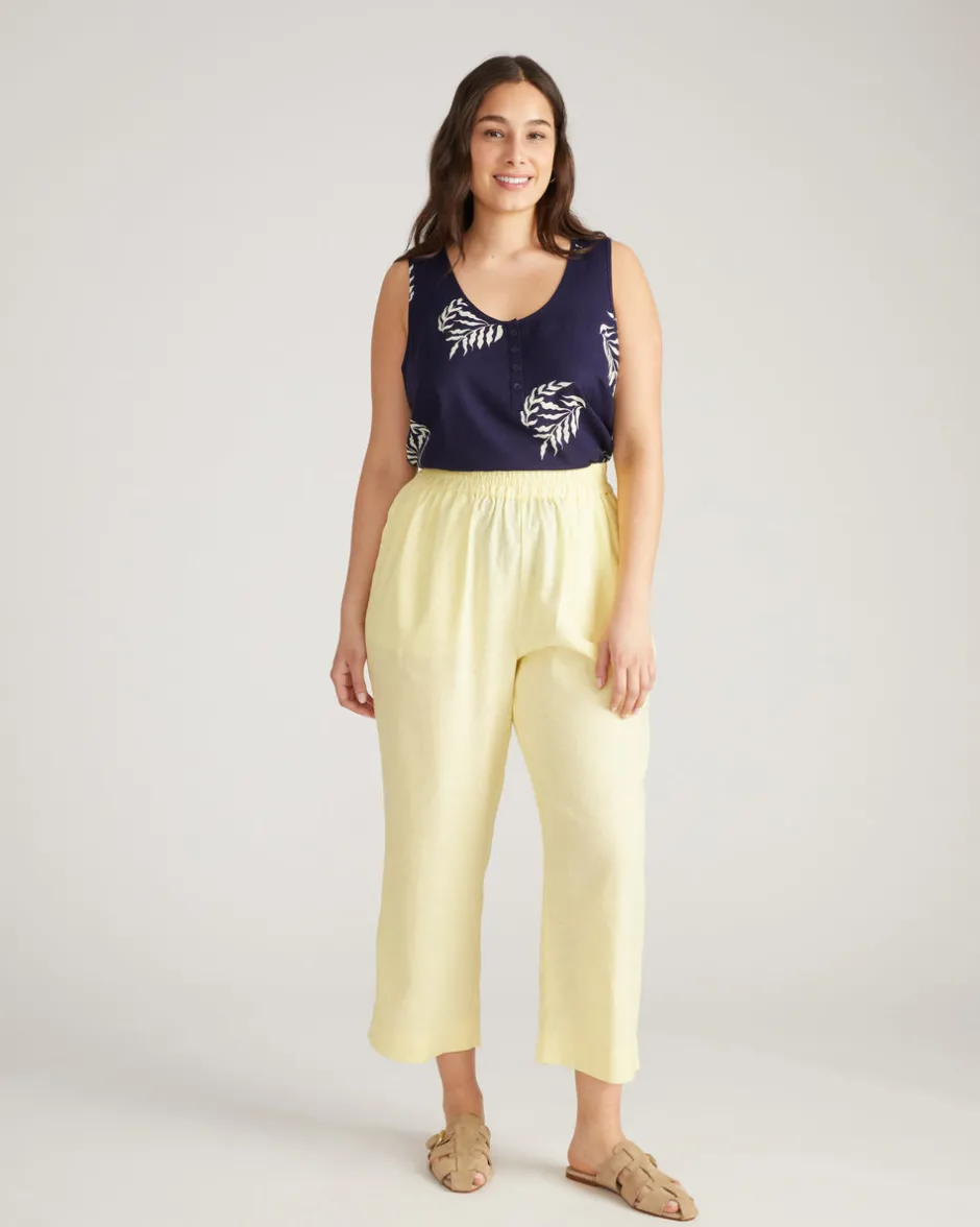 Universal Standard Iris Linen Easy Pull-On Pants