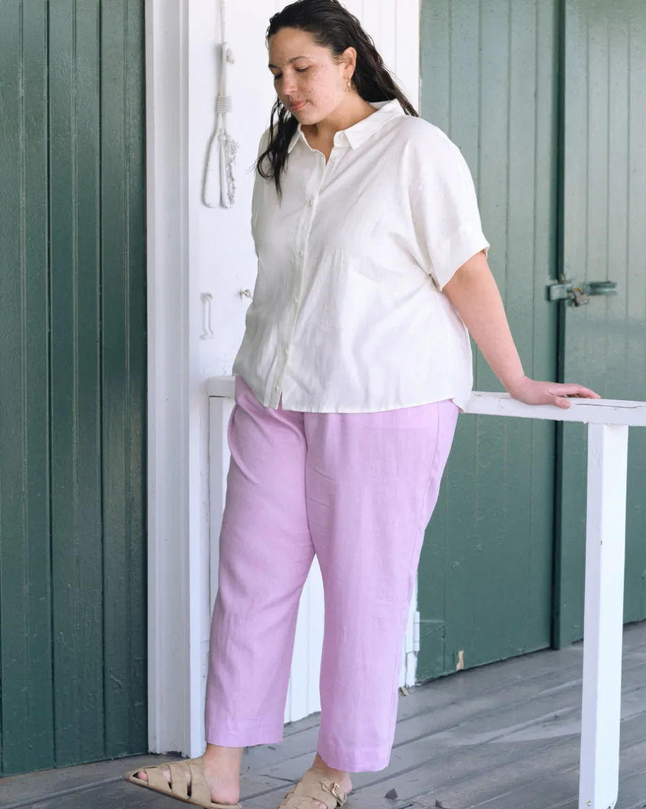 Universal Standard Iris Linen Easy Pull-On Pants