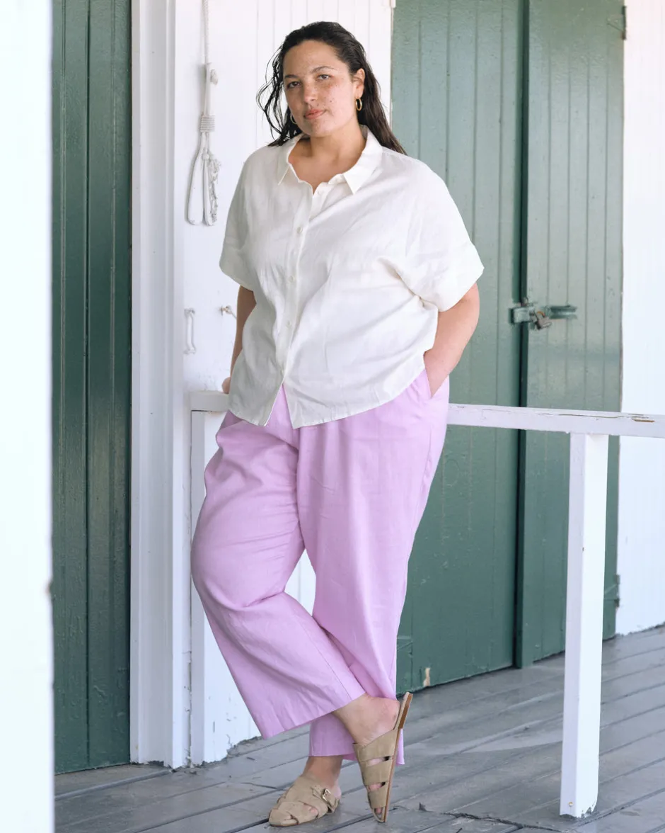 Universal Standard Iris Linen Easy Pull-On Pants