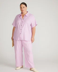 Universal Standard Iris Linen Easy Pull-On Pants