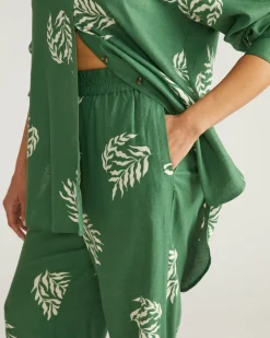 Universal Standard Iris Linen Easy Pull-On Pants