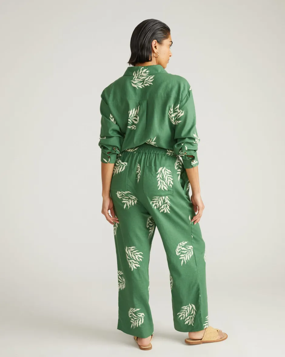 Universal Standard Iris Linen Easy Pull-On Pants