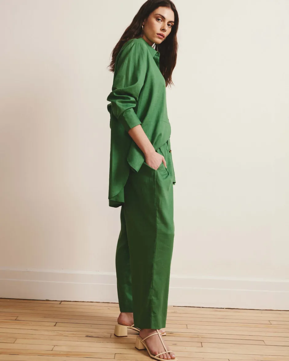 Universal Standard Iris Linen Easy Pull-On Pants