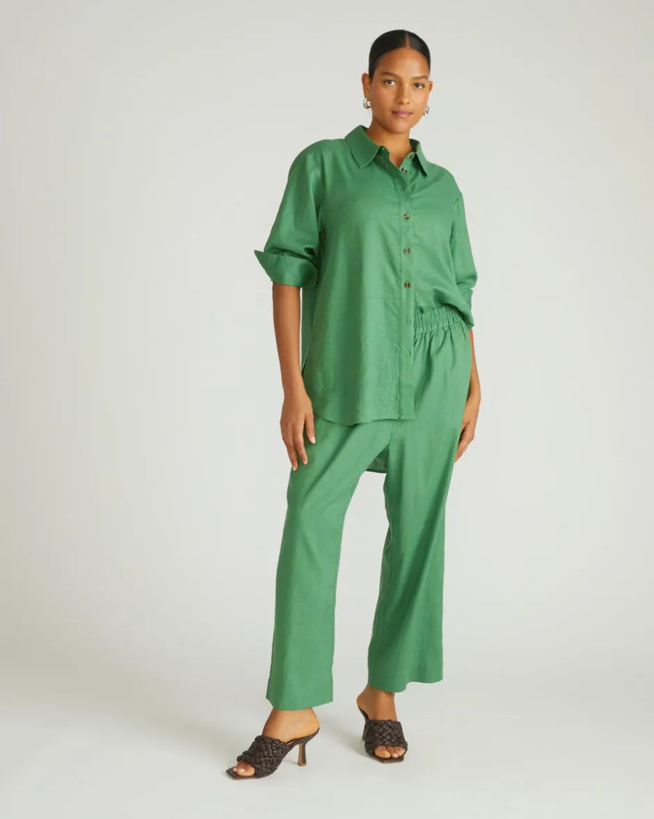 Universal Standard Iris Linen Easy Pull-On Pants