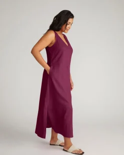 Universal Standard Islet Button-Down Linen Maxi Dress