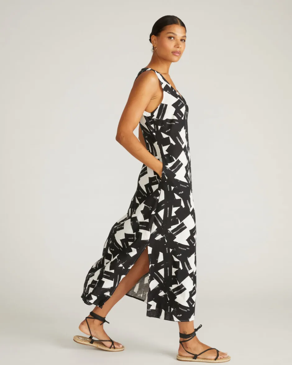 Universal Standard Islet Button-Down Linen Maxi Dress