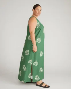 Universal Standard Islet Button-Down Linen Maxi Dress