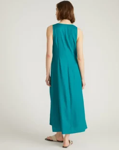Universal Standard Islet Button-Down Linen Maxi Dress