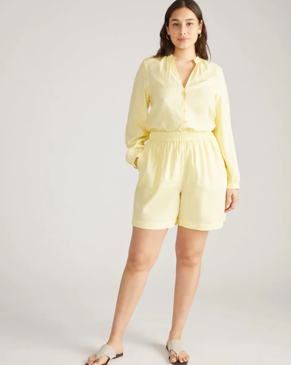 Universal Standard Juniper Linen Easy Pull-On Shorts