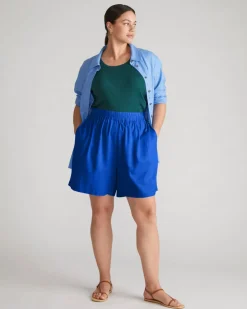 Universal Standard Juniper Linen Easy Pull-On Shorts