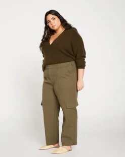 Universal Standard Karlee Stretch Cotton Twill Cargo Pants