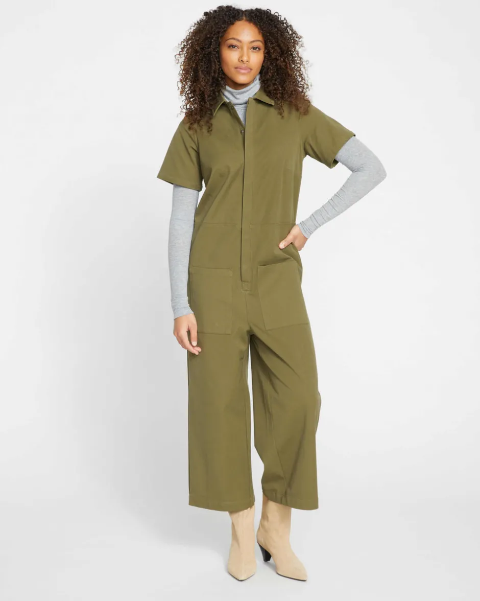 Universal Standard Kate Stretch Cotton Twill Jumpsuit