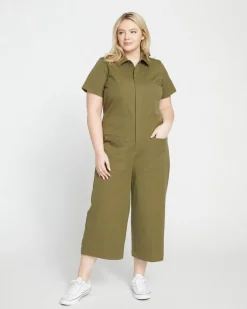 Universal Standard Kate Stretch Cotton Twill Jumpsuit
