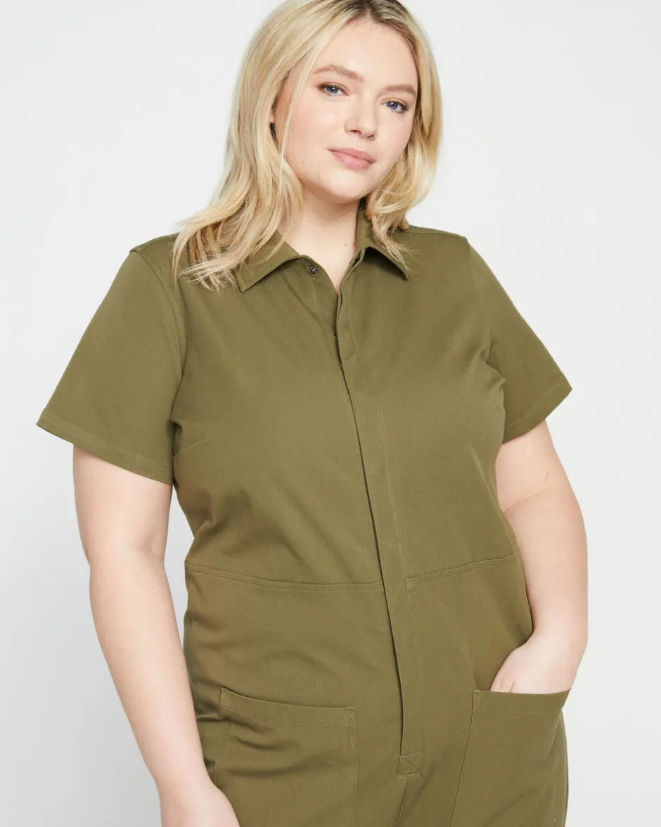 Universal Standard Kate Stretch Cotton Twill Jumpsuit
