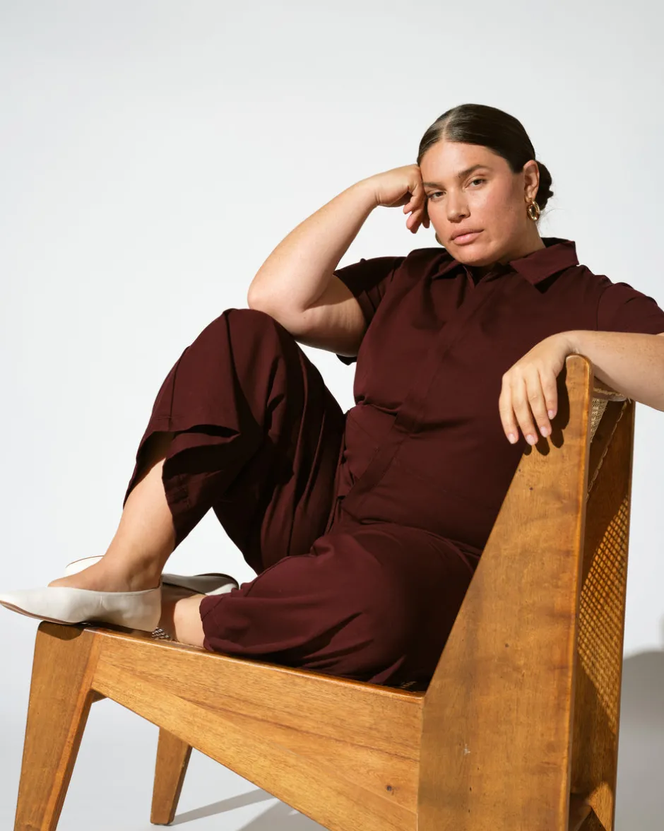 Universal Standard Kate Stretch Cotton Twill Jumpsuit