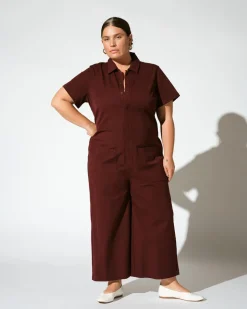 Universal Standard Kate Stretch Cotton Twill Jumpsuit