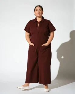 Universal Standard Kate Stretch Cotton Twill Jumpsuit