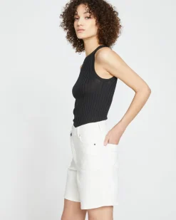 Universal Standard Katie High Rise Crossover Denim Shorts