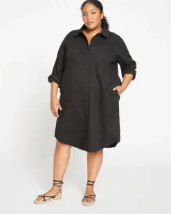 Universal Standard Kelly Stretch Cotton Twill Shirtdress