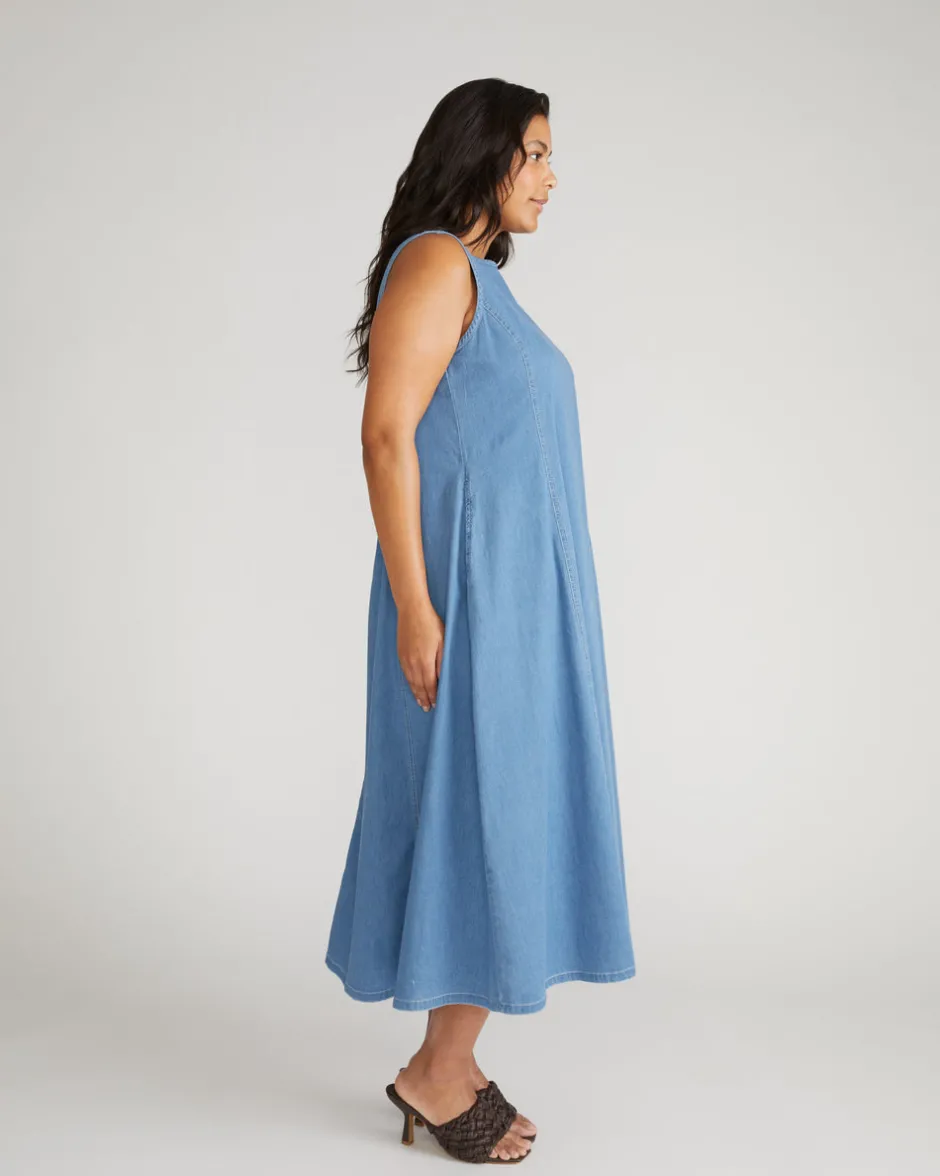 Universal Standard Kendra Cotton Chambray Tank Dress
